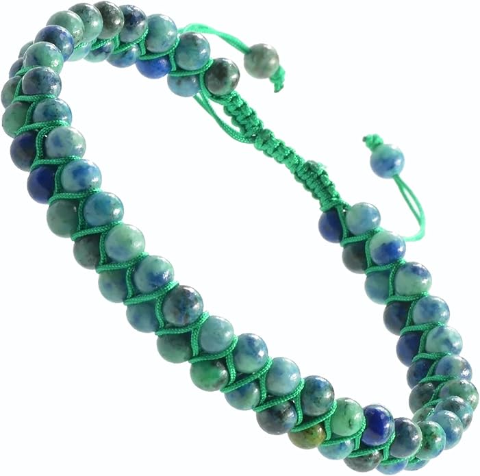 MASSIVE BEADS Double Layer Natural Chakra Healing Power Crystals Macrame Bracelet Yoga Stone Beads Gemstone Meditation Relax Anxiety Bangle for Unisex Women Men