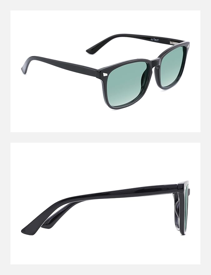 TIJN Blue Light Blocking Glasses for Women Men Clear Frame Square Nerd Eyeglasses Anti Blue Ray Computer Screen Glasses