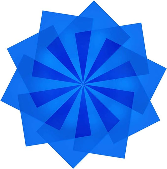 10 Pieces Transparent Blue Correction Lighting Gel Filter - Gel Light Filter Plastic Sheet, 8.5 x 11-Inches