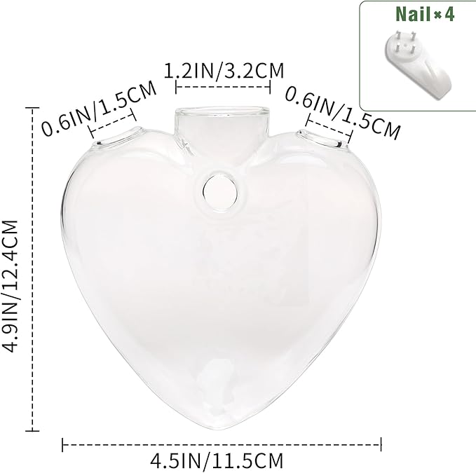 Wall Hanging Planter Propagation Station for Indoor Plants Glass Vase Air Plant Holder for Bathroom Living Room