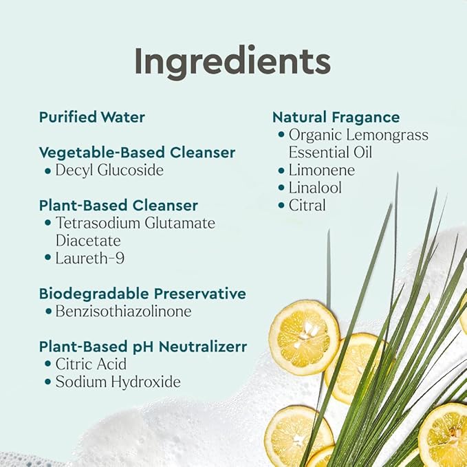 Puracy Multi-Surface Cleaner Concentrate - Plant-Powered Everyday Surface Cleaner - Natural All Purpose Cleaning Solution As Seen on TikTok (Organic Lemongrass, 16 fl oz)