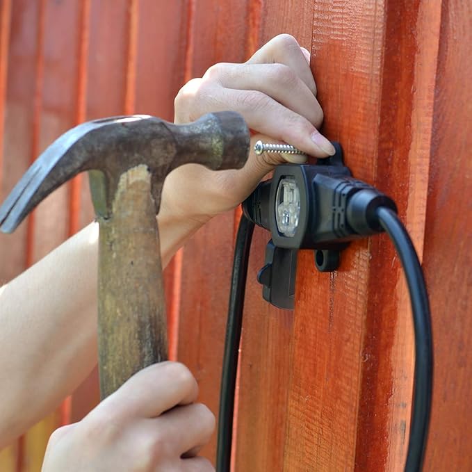 50FT 12 Gauge Outdoor Power Extension Cord,Seven Outlet Cable.Multiple Evenly-Spaced Plug Ideal for Landscaping Light,Stage Backlines,Holiday Decoration,Cord Splitter ETL Listed…