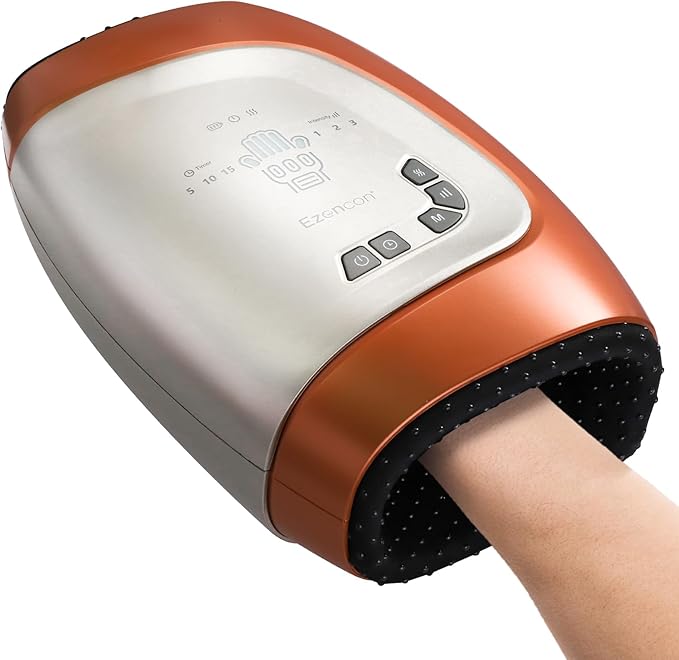 Electric Hand Massager,Cordless Hand Massager, 3 Level Heating, Fingers Palm and Wrist Chooseable, Glove-Like, Finger Separation