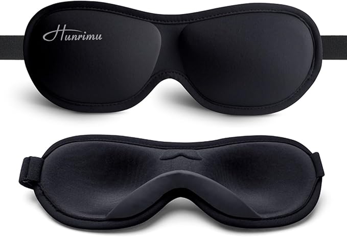 Sleep Eye Mask for Women Men, Eye Covers for Sleeping, 3D Sleep Mask for Travel Yoga Nap (Black)