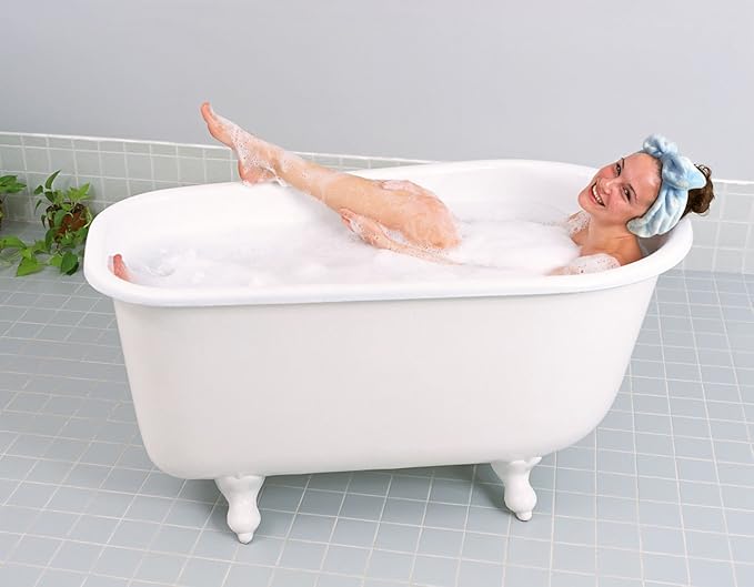 Hairizone Cosmetics Hair Band for Washing Face Shower Spa Headband Adjustable Elastic Bowknot Hairband for Girls (Blue)