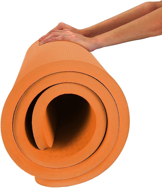 Hatha Yoga 4/5 inch TPE Yoga Mat Fitness & Exercise Mats Large Size 72"L x 32"W Non-Slip Anti-Tear For Women Men