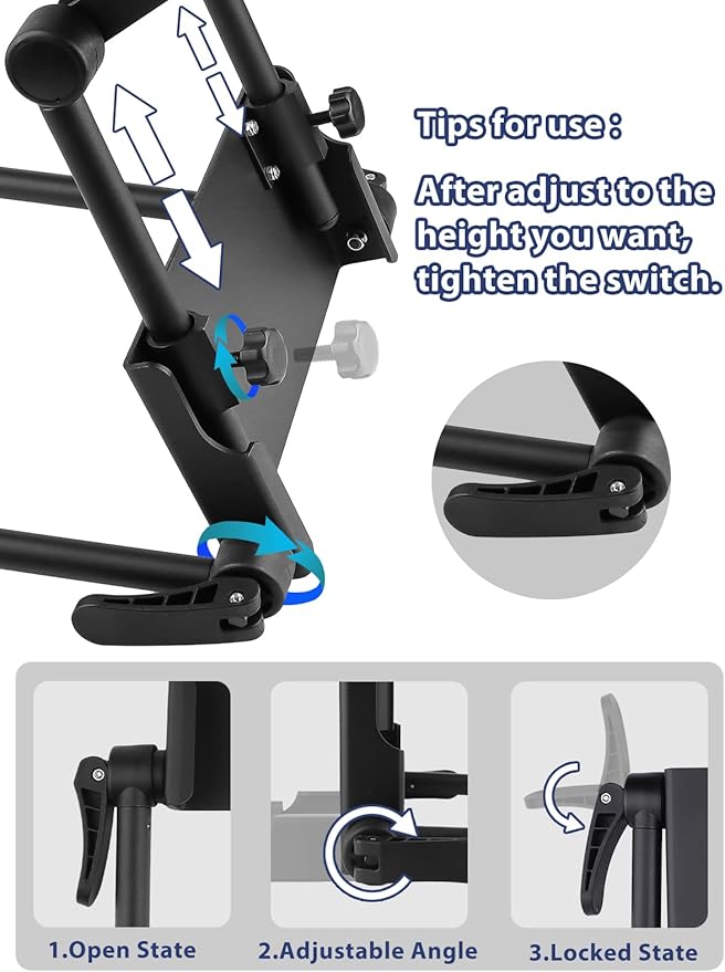 TOROKOM Adjustable Headrest Face Pillow Cradle & Support Bracket, Face Pillow, Salon Home Mattress Massage Kit (Blue)