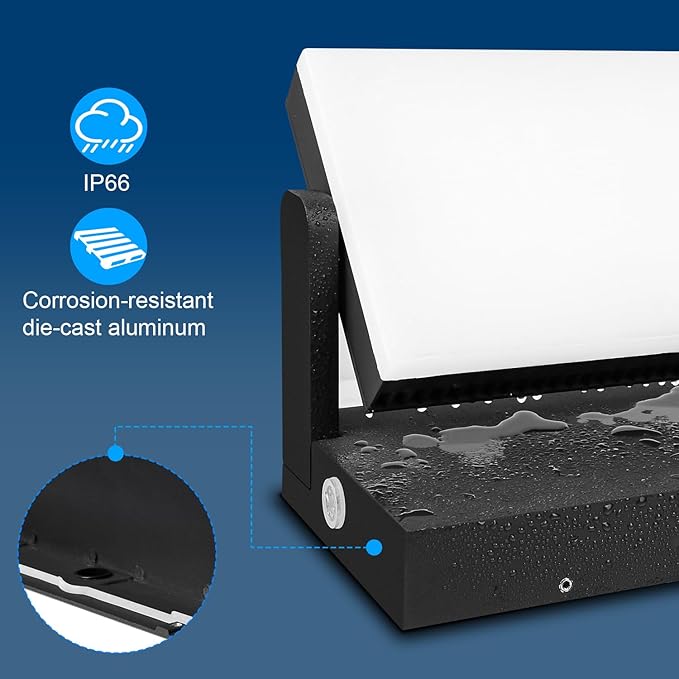 ledmo 150W Outdoor Flood Lights 4 Pack LED Wall Pack Light with Photocell 360° Adjustable Wall Mount Lights 21000lm Efficient Commercial Security Lighting IP68 5000k for Above Garage Yard Park Shop