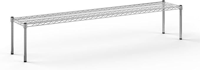 14" Deep x 72" Wide x 14" Height Wire Shelving Kit | 1-Tier | NSF Commercial Storage Rack Unit