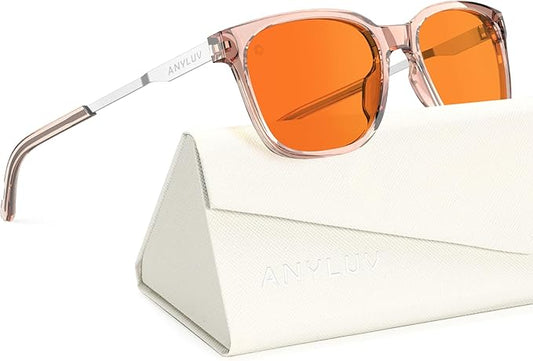 ANYLUV Blue Light Glasses for Men, Computer Gaming Glasses men, Stylish Anti Eyestrain Blue Light Blocking Glasses Men