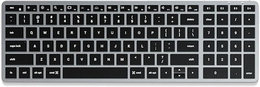 Satechi Slim X2 Bluetooth Backlit Keyboard for Mac, Illuminated Keys & Multi-Device Sync, for MacBook Air/Pro M4, iPad Air/Pro M4/M3, iPad mini, Mac mini, iMac - Space Gray