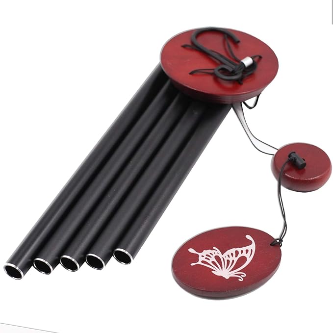 Wind Chimes for Outside, WindChimes Outdoor Tuned Soothing Melody, Windchime Gifts for Mom/Grandma,Wind Chimes Outdoor Decoration, Patio, Garden, Yard. (33" Red Butterfly)