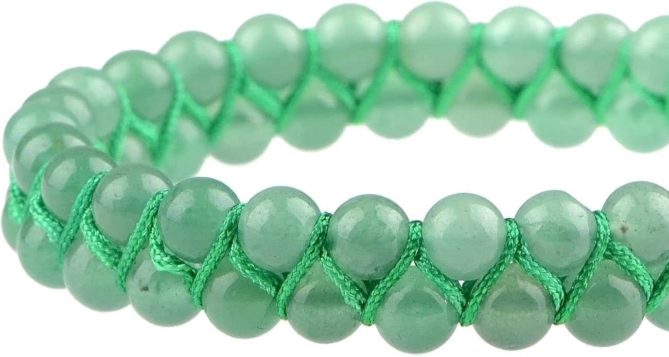 MASSIVE BEADS Double Layer Natural Chakra Healing Power Crystals Macrame Bracelet Yoga Stone Beads Gemstone Meditation Relax Anxiety Bangle for Unisex Women Men