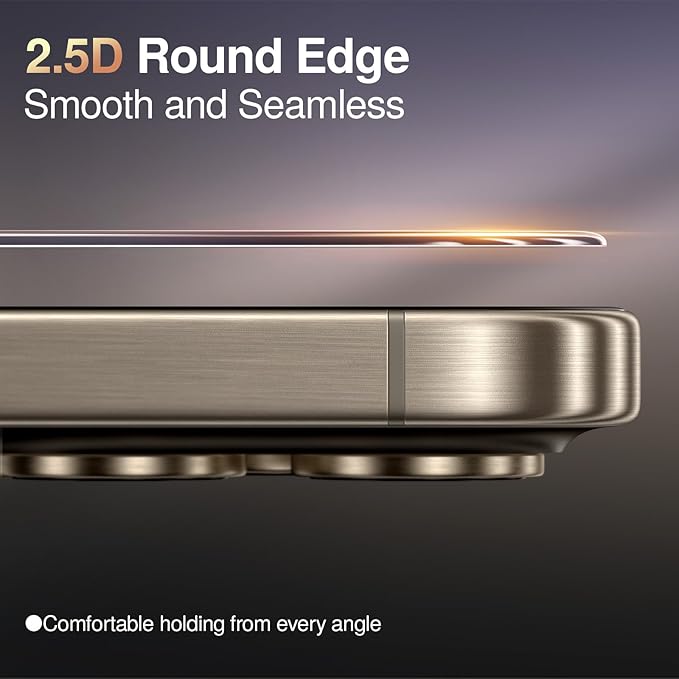 SMARTDEVIL 2 Pack for iPhone 15 Pro Max Privacy Screen Protector, Military Grade Shatterproof, 9H Hardness, Anti-Spy Tempered Glass, Fast & Easy Instlltion, Case Friendly