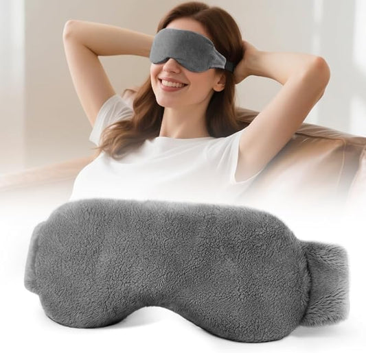 Heated Eye Mask for Dry Eyes, Steam Warm Compress for Dry Eyes, Work with Relieve, Blepharitis & Stye Treatment (Gray)