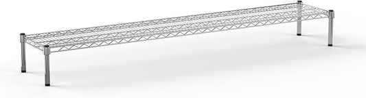 14" Deep x 72" Wide x 8" Height 1-Tier Wire Shelving Kit | NSF Commercial Storage Rack Unit