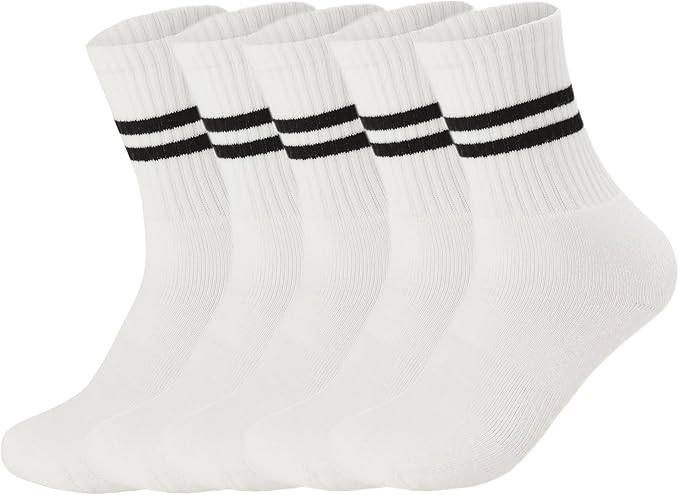 Flydo Pilates Grippy Socks with Grips for Women Yoga Non Slip Long Socks for Pure Barre, Ballet,Dance Workout 2-5 Pack