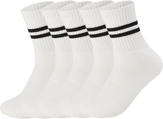Flydo Pilates Grippy Socks with Grips for Women Yoga Non Slip Long Socks for Pure Barre, Ballet,Dance Workout 2-5 Pack