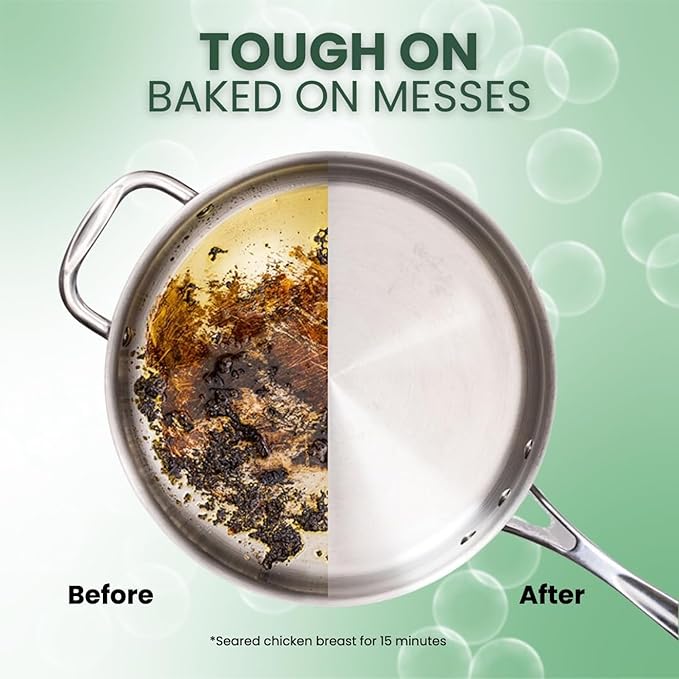 Dishwasher Detergent Powder | Natural Dish Detergent, Dishwasher Soap | Plastic Free, Plant-Based, Clean, Heavy Duty Hard Water Stain & Grease Remover | Fragrance Free | 12.5 oz (Pack of 1)