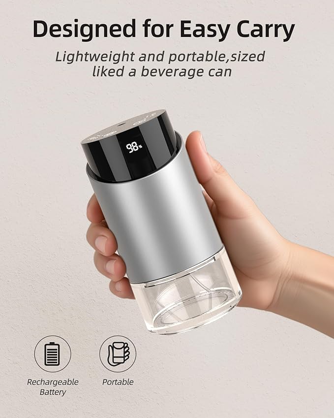 Waterless Essential Oil Diffuser Aromatherapy Scent Diffusers for Home Large Room, Bedroom, Car, Office, Desk, Battery Operated Mini Portable Air Freshener, 3 Countdown Timers & 3 Mist Levels