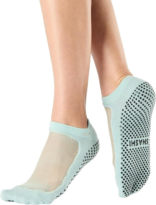 SHASHI Mesh Socks for Women – Stylish, Full-Coverage Non Slip Socks for Barre, Yoga and More
