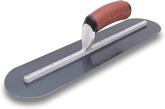 Marshalltown Fully Rounded Finishing Trowels, 76mm Width, 457mm Length, Blue Steel, DuraCork Handle, Made in The USA, MXS75BFRDC