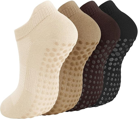 Breslatte Grip Socks Pilates Socks with Grips for Women Non Slip Grippers Womens