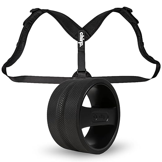 Chirp Wellness Duo: Upper Back Posture Corrector & Vibrating Foam Roller for Pain Relief, Spinal Alignment, and Deep Tissue Therapy - Black