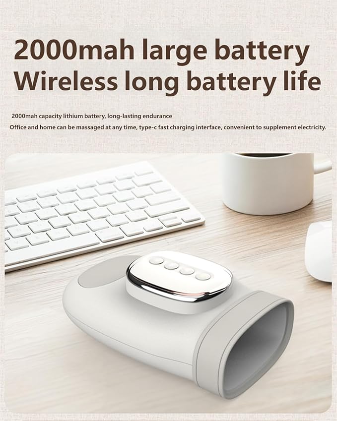 Vivoir Hand Massager, Neurivo Relivio Hand Massager for Arthritis & Carpal Tunnel, with Heat Compression,3-Mode 5-Level Intensities 2-Hour Battery Life,15-Min Timer Massage, Rechargeable (2PC)