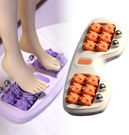 Foot Massager Roller for Plantar Fasciitis Relief, Upgrade Dual Foot Acupressure Massage for Stress Relief and Improved Circulation, Portable Feet Massager Tool for Home Office Use (Orange)
