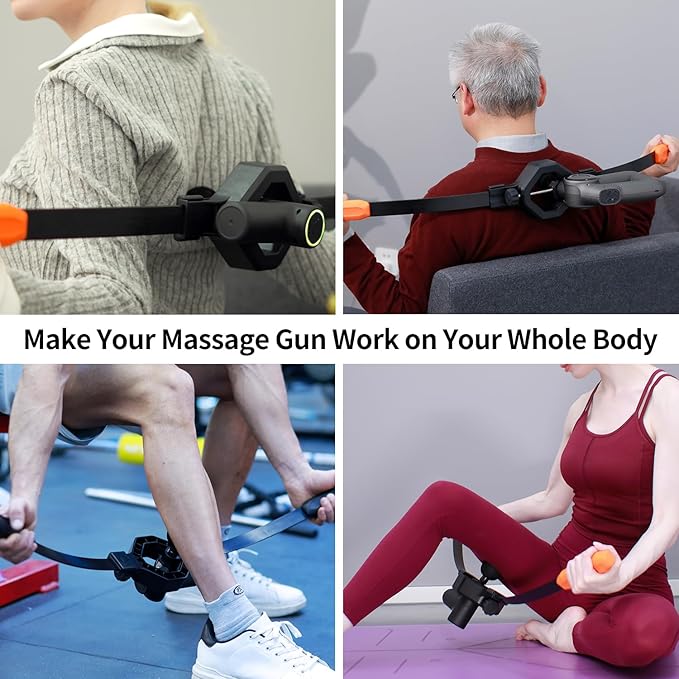 Massage Buddy Back Relief Bundle - Bonus Massage Gun Included for Hard -to-Reach Muscle Pain, Shoulders, Lower Back and Neck Massager