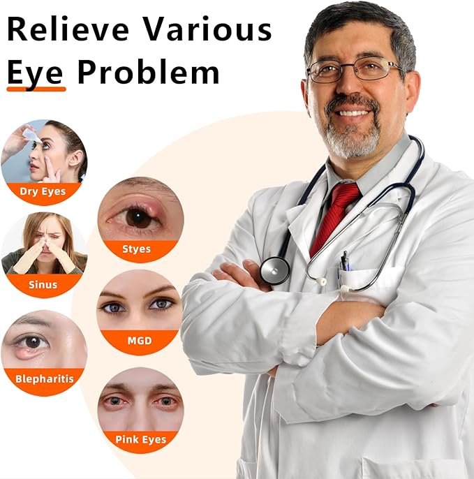 Natural Microwave Heated Eye Mask for Stye Eye Treatment -Moist Heat Warm Compress for Eyes -Premium Silk Eye Mask for Dry Eyes, Sinus, MGD-10 min Heat Therapy -Washable Cover & Adjustable Strap