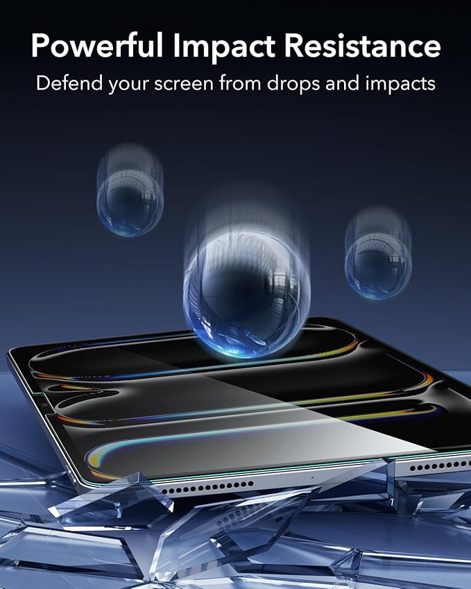 ESR 2 Pack Screen Protector for iPad Pro 13 Inch (M5/M4) 2025/2024, Tempered Glass Film with Easy Application Tray, Scratch Resistant, HD Clarity