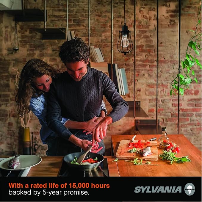 Sylvania A19 Clear LED White Filament Bulb, 11.5W, Dimmable, 1500 LMS, Medium Base, 5000K, Daylight - 2 Pack (42173)