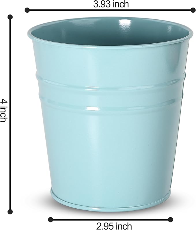 Pen Holder Cups for Desk,Metal Pencil Holder,Marker Pen Storage Holder Desktop Stationery Organizer Makeup Brush Holders, Desk Accessories & Workspace Organizers for Office School Home -2 Pack (Blue)