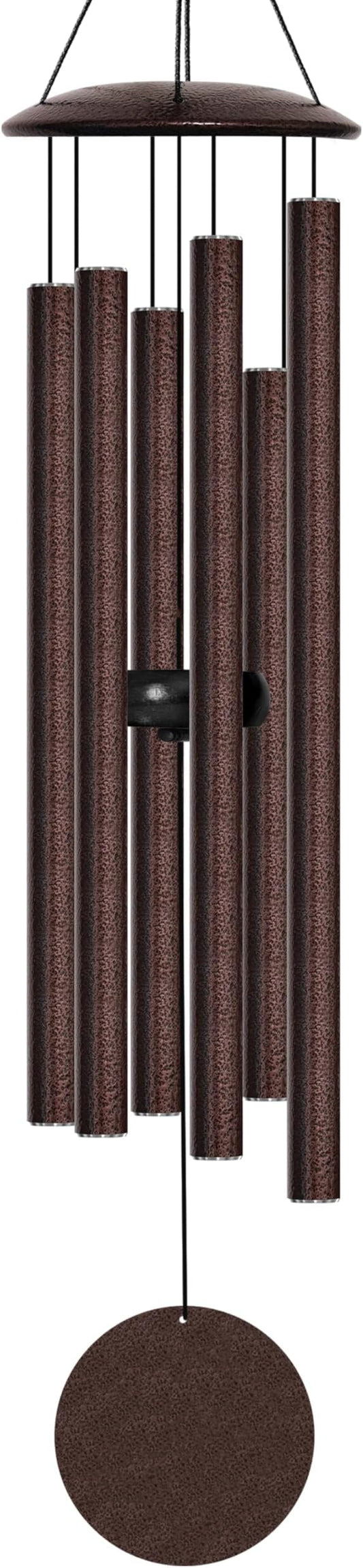 32" Wind Chimes for Outside with Clear & Crisp Sound, Coolest Metal Windchimes Outdoors with Pine Wood Striker, Unique Gift for Mom, Garden Decoration(Frosted Brown)