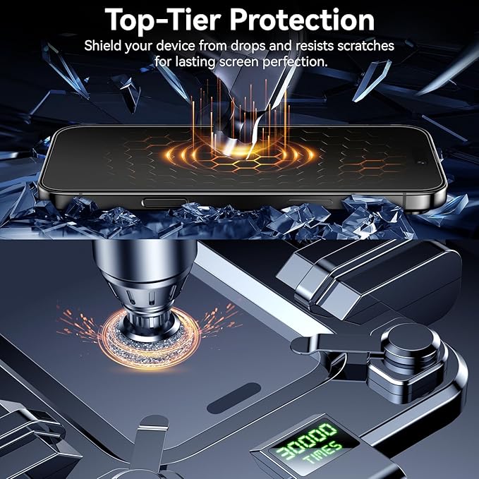 Esanik for iPhone 15 Pro Matte Glass Screen Protector [Auto-alignment] Anti-Glare & Anti-Fingerprint,Anti-Reflection,Bubble Free, Smooth as Silk, 2 Pack 9H Glass Screen Cover