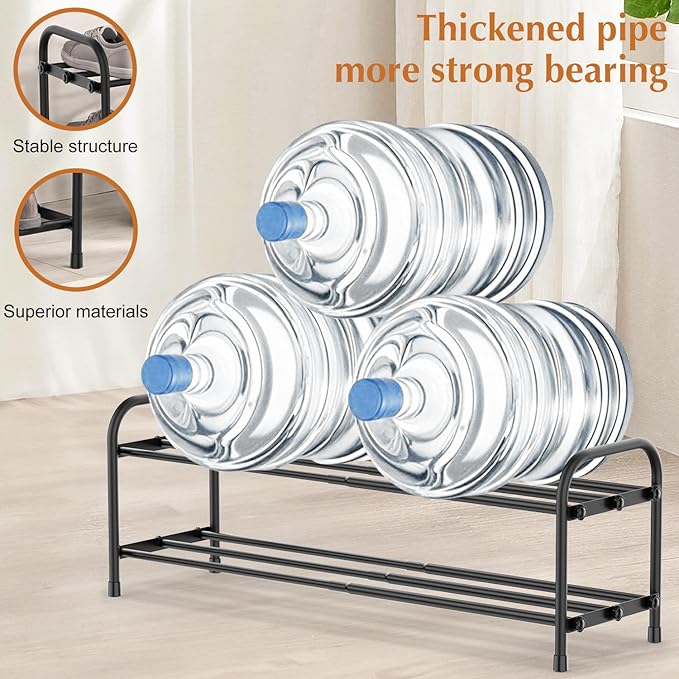 INSMART 2-Tier Expandable Shoe Rack:Stackable and Adjustable Shoes Organizer Storage Shelf, Sturdy and Durable Metal Structure Free Standing Shoe Rack for Closet Entryway Doorway