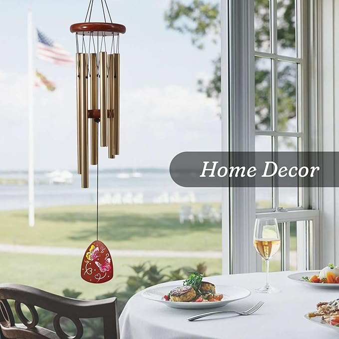 Sister Birthday Gifts idea Wind Chimes, Butterfly Sister Gifts for Sister, Sister Gifts from Sister for Thanksgiving Chirstmas Birthday Wedding Graduation Gift for Sister, Sister-in-Law