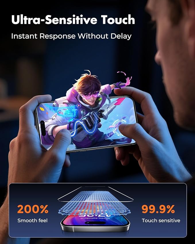 UNBREAKcable 2-Pack Screen Protector for iPhone 16 Pro, Double Shatterproof Tempered Glass [Easy Installation Frame] [9H Hardness] [99.99% HD Clear] [Case Friendly] for Apple iPhone 16 Pro 6.3 inch