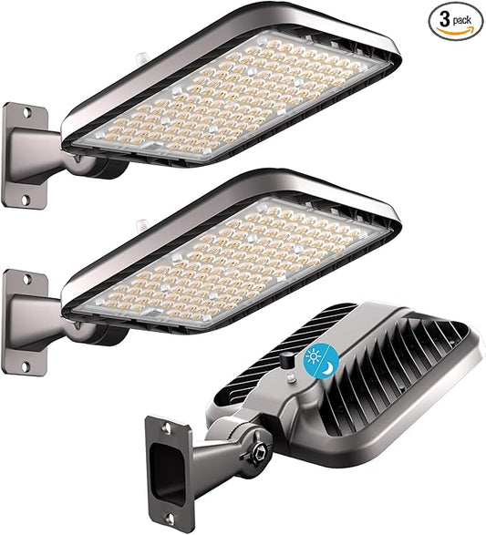 Lightdot 400W(486x1W) LED Parking Lot Light Adjustable Arm Mount Parking Lot Lighting (60000Lm Eqv 1600W HPS) LED Pole Lights Outdoor with Photocel(Height:30~50Ft)-3Pack