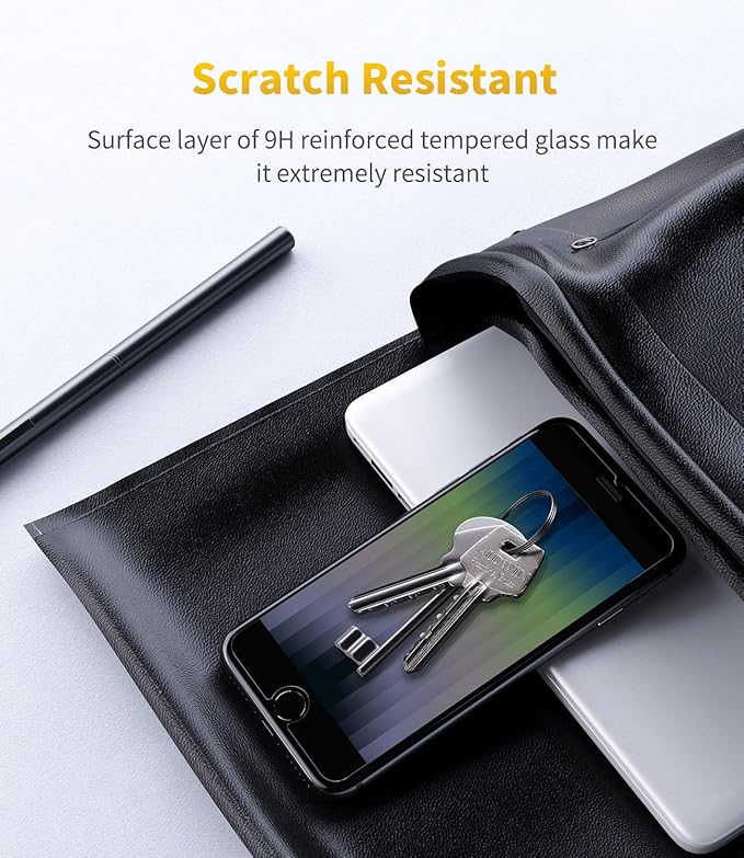 UNBREAKcable 2-Pack Screen Protector for iPhone SE 2022 2020/8/7/6/6s, Tempered Glass [Easy Installation Frame] [9H Hardness] [99.99% HD Clear] for Apple iPhone SE 2022 2020/8/7/6/6s 4.7 inch