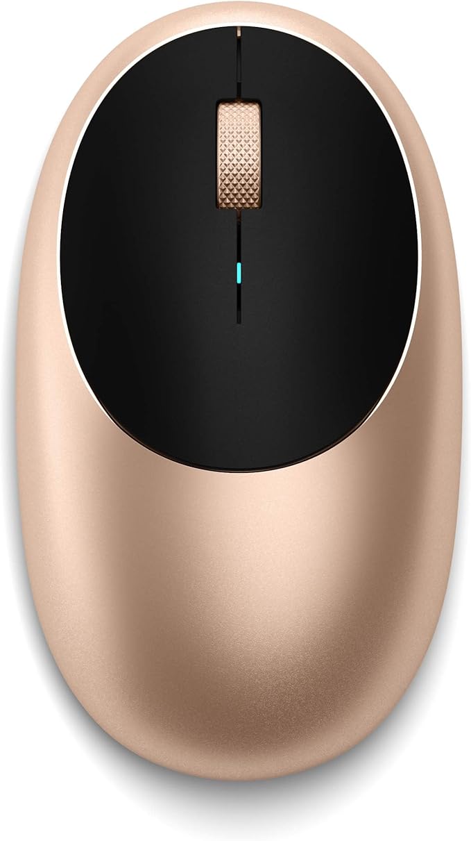 Satechi M1 Wireless Bluetooth Mouse, USB-C Rechargeable, Compact & Portable, for MacBook Air/Pro M4, iPad Air/Pro M4/M3, iPad mini, Mac mini, iMac & Windows - Gold