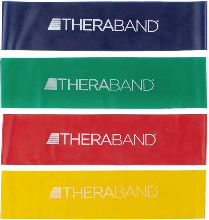 THERABAND Resistance Band Loop Set, Resistance Bands for Kids, Band Loop Kit for Workouts, Beginner to Advanced Levels for Exercise, Rehab, Physical Therapy, & Stretching