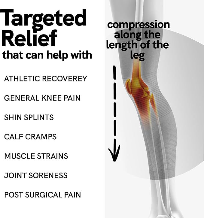 Zensah Full Leg Compression Sleeve - Long Length Support for Thigh, Knee, Calf for Men, Women, Running, Basketball, Football