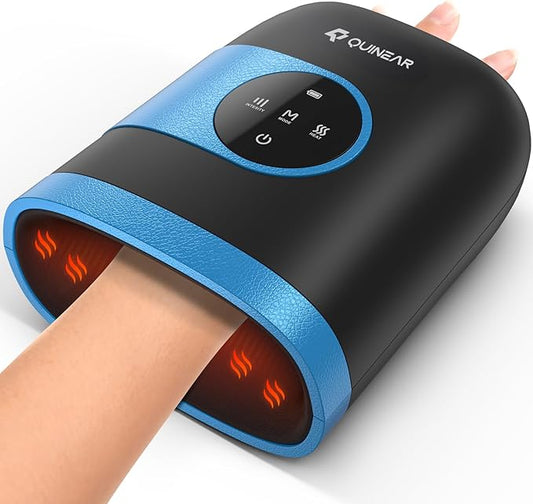 QUINEAR Hand Massager - Cordless Hand Massager with Heat and Compression for Arthritis, Carpal Tunnel and Stiff Joints - Gifts for Women Men - FSA-HSA