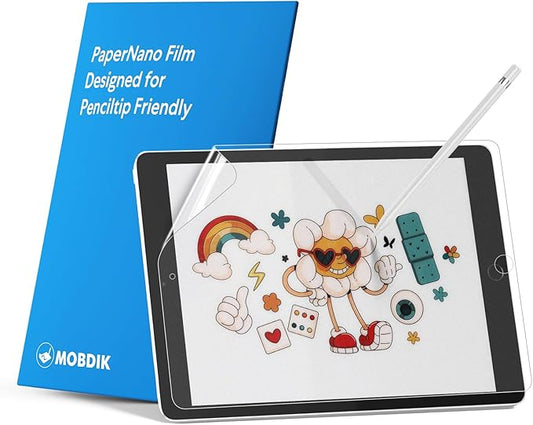 MOBDIK 2 PACK Paperfeel Screen Protector Compatible with iPad Air 3 2019 / iPad Pro 10.5 2017, Matte Film, Anti Glare, Less Fingerprint with Easy Installation