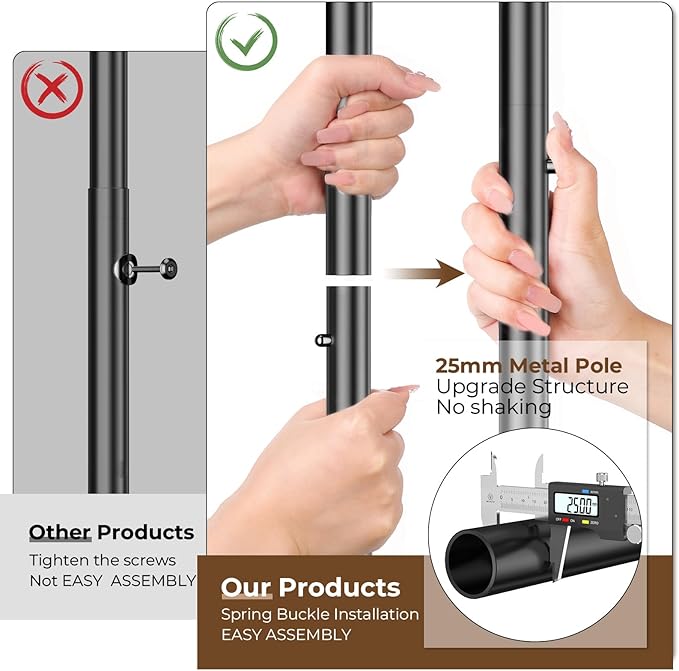 Heavy Duty Clothes Rack, Rolling Clothing Rack With Shelves Load 620 LBS, Double Rod Clothing Racks for Hanging Clothes, Portable& Adjustable Clothes Rack with Wheels,Black