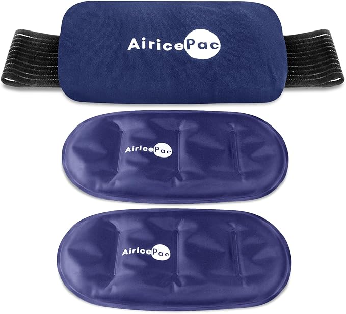 Ice Packs for Injuries Reusable (3-Piece Set) Hot Cold Gel Wraps for Joint Pain, Muscle Soreness, Adjustable & Flexible for Back, Knees, Shoulders, Arms and Legs