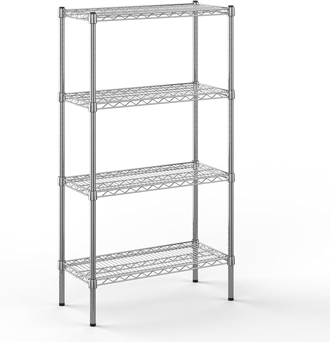 14" Deep x 30" Wide x 54" Height Wire Shelving Kit | 4-Tier | NSF Commercial Storage Rack Unit